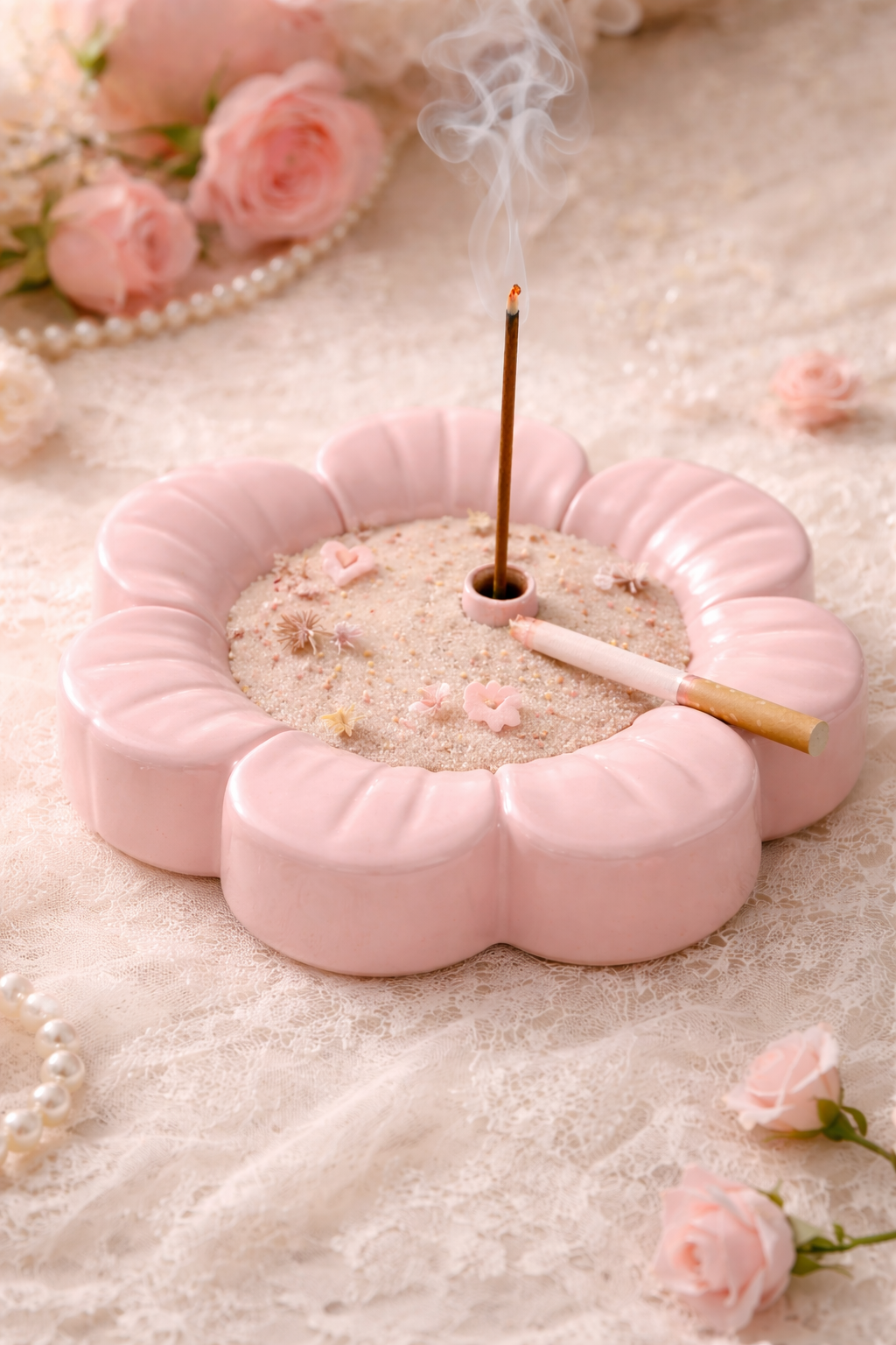 Clay Ashtray and Insent burner Combo